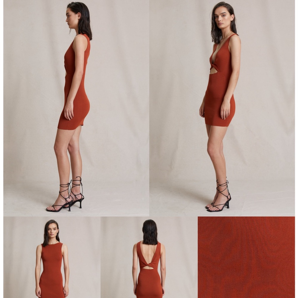 Bec & Bridge Rust Cutout Mini Dress - Picture 4 of 4